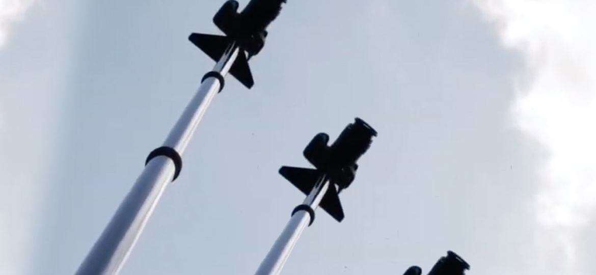 Fotomasten mit 10 Meter Höhe